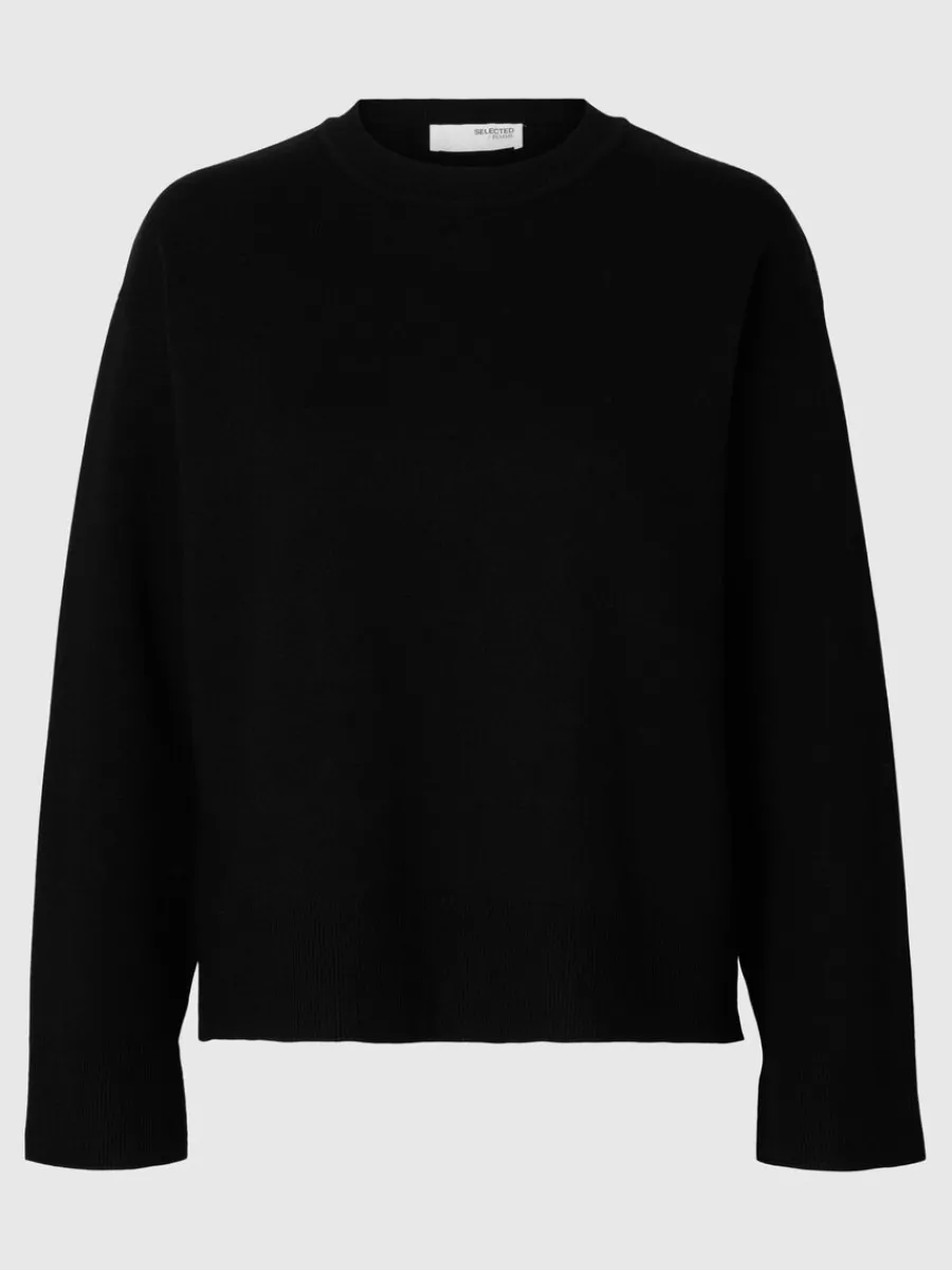 stickad_rundringad_trja_0-4.webp SELECTED STICKAD RUNDRINGAD TRÖJA Black New