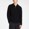 SELECTED STICKAD TRÖJA MED HALVLÅNGT BLIXTLÅS Black Shop