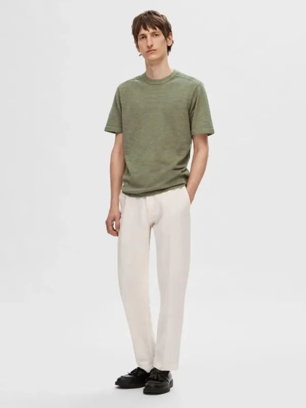 SELECTED STICKAD T-SHIRT Green Best Sale