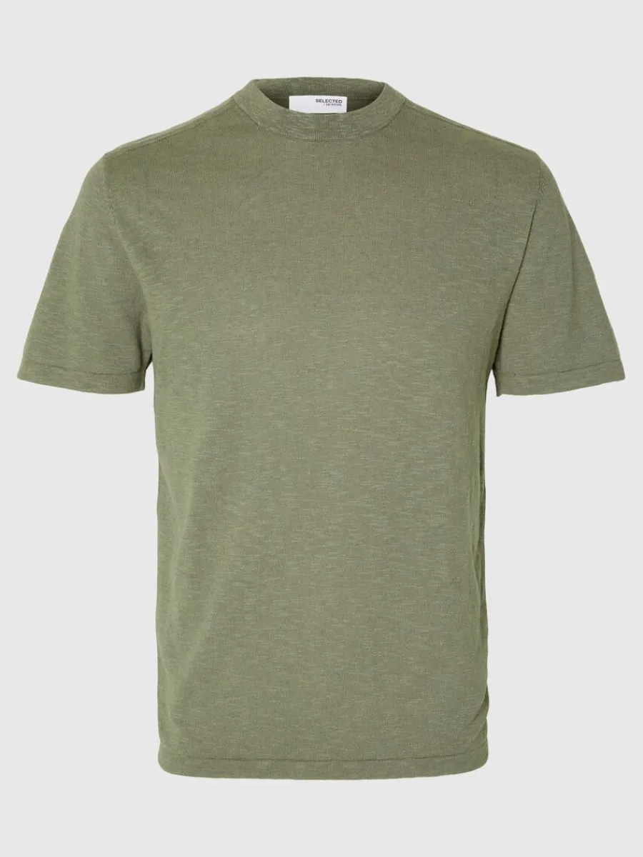 stickad_tshirt_5-1.webp SELECTED STICKAD T-SHIRT Green Best Sale