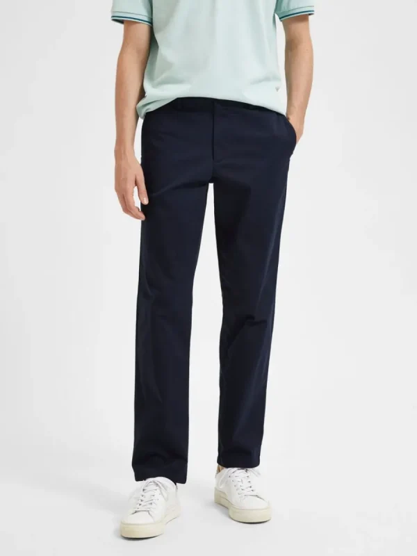 SELECTED 196 STRAIGHT FIT CHINOS Blue Flash Sale