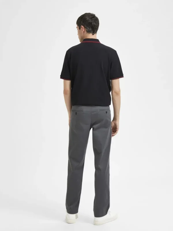 SELECTED 196 STRAIGHT FIT CHINOS Grey Cheap