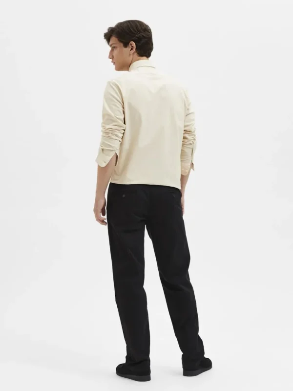 SELECTED 196 STRAIGHT FIT CHINOS Black Flash Sale