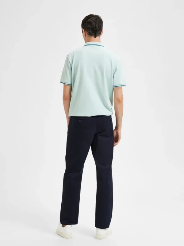 SELECTED 196 STRAIGHT FIT CHINOS Blue Flash Sale