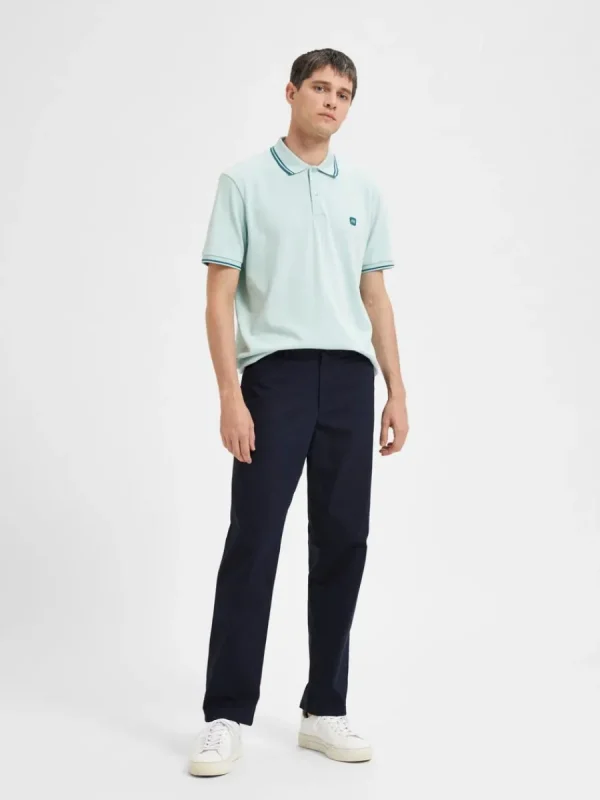 SELECTED 196 STRAIGHT FIT CHINOS Blue Flash Sale