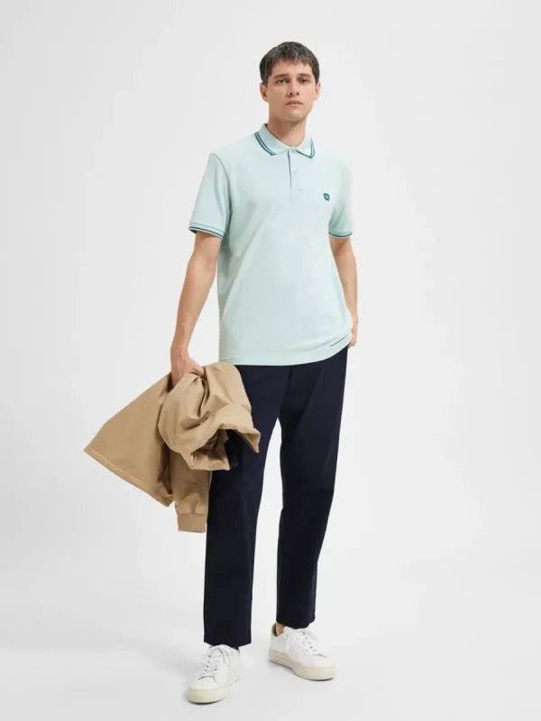 SELECTED 196 STRAIGHT FIT CHINOS Blue Flash Sale