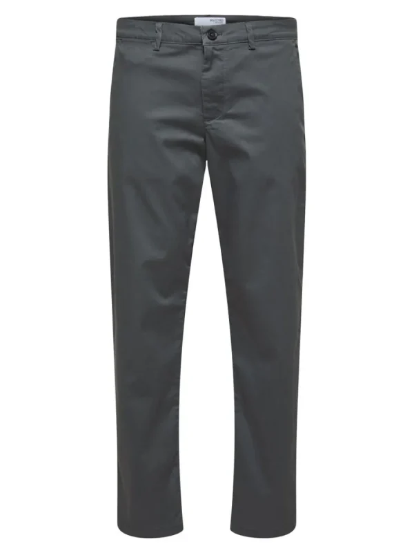 SELECTED 196 STRAIGHT FIT CHINOS Grey Cheap