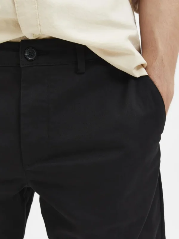 SELECTED 196 STRAIGHT FIT CHINOS Black Flash Sale