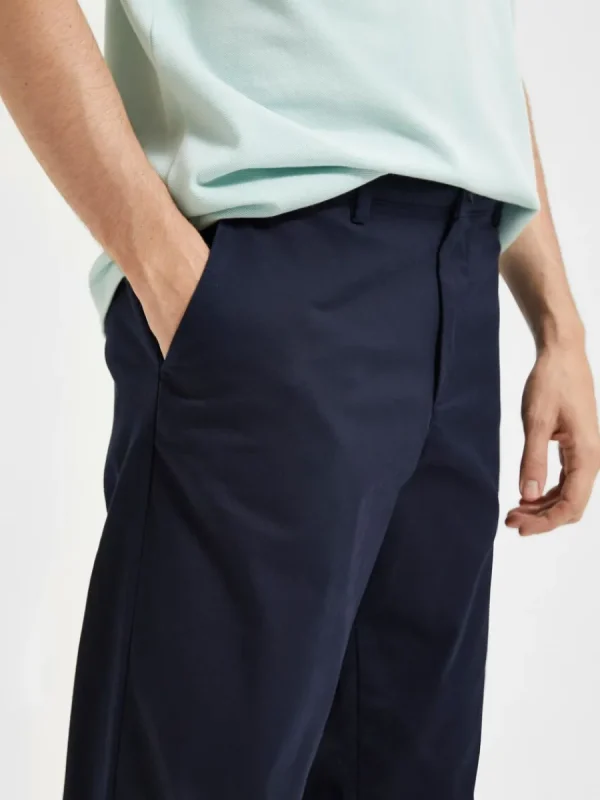 SELECTED 196 STRAIGHT FIT CHINOS Blue Flash Sale