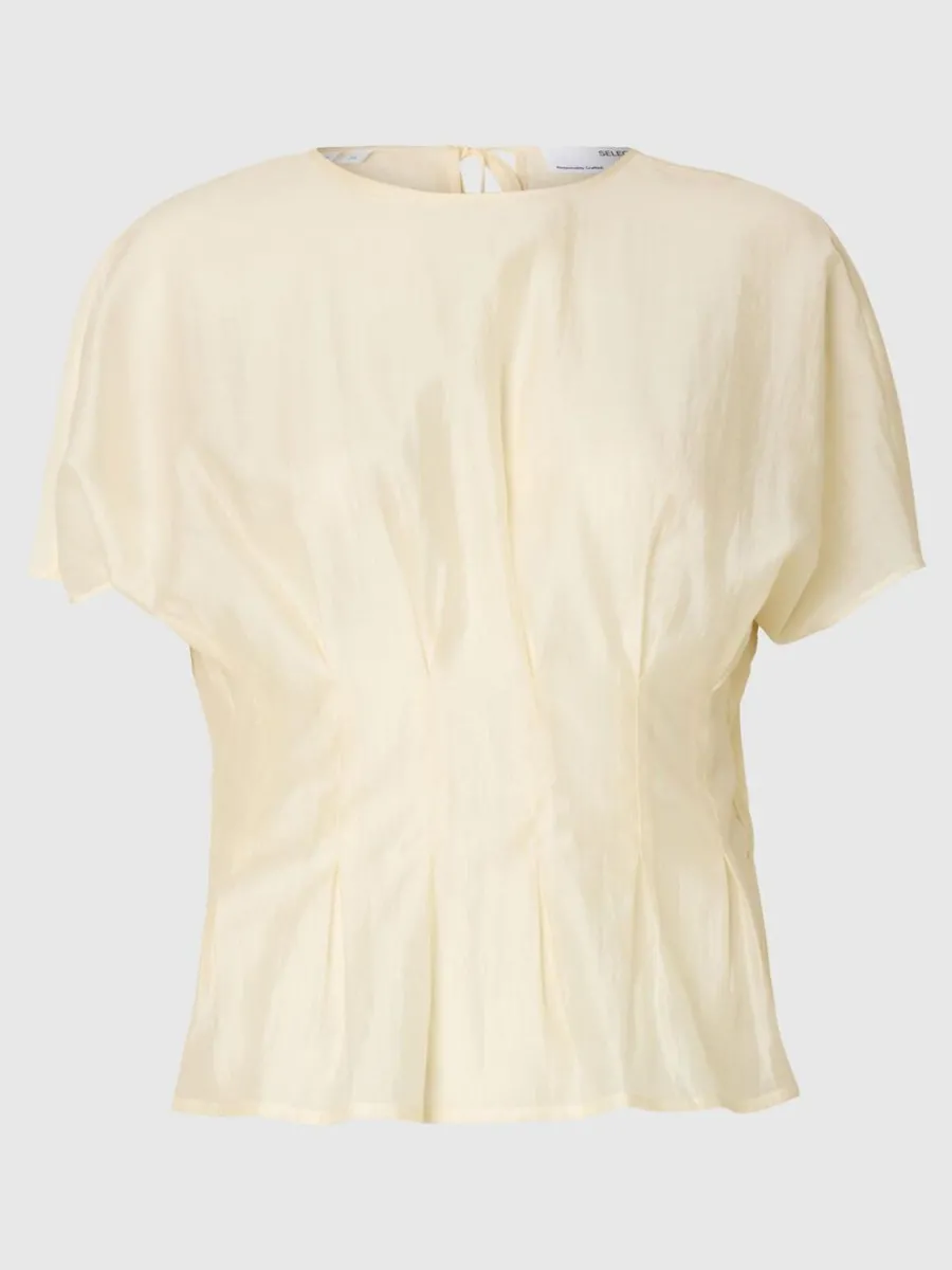 strukturerad_kortrmad_top_5-1.webp SELECTED STRUKTURERAD KORTÄRMAD TOPP Beige Clearance