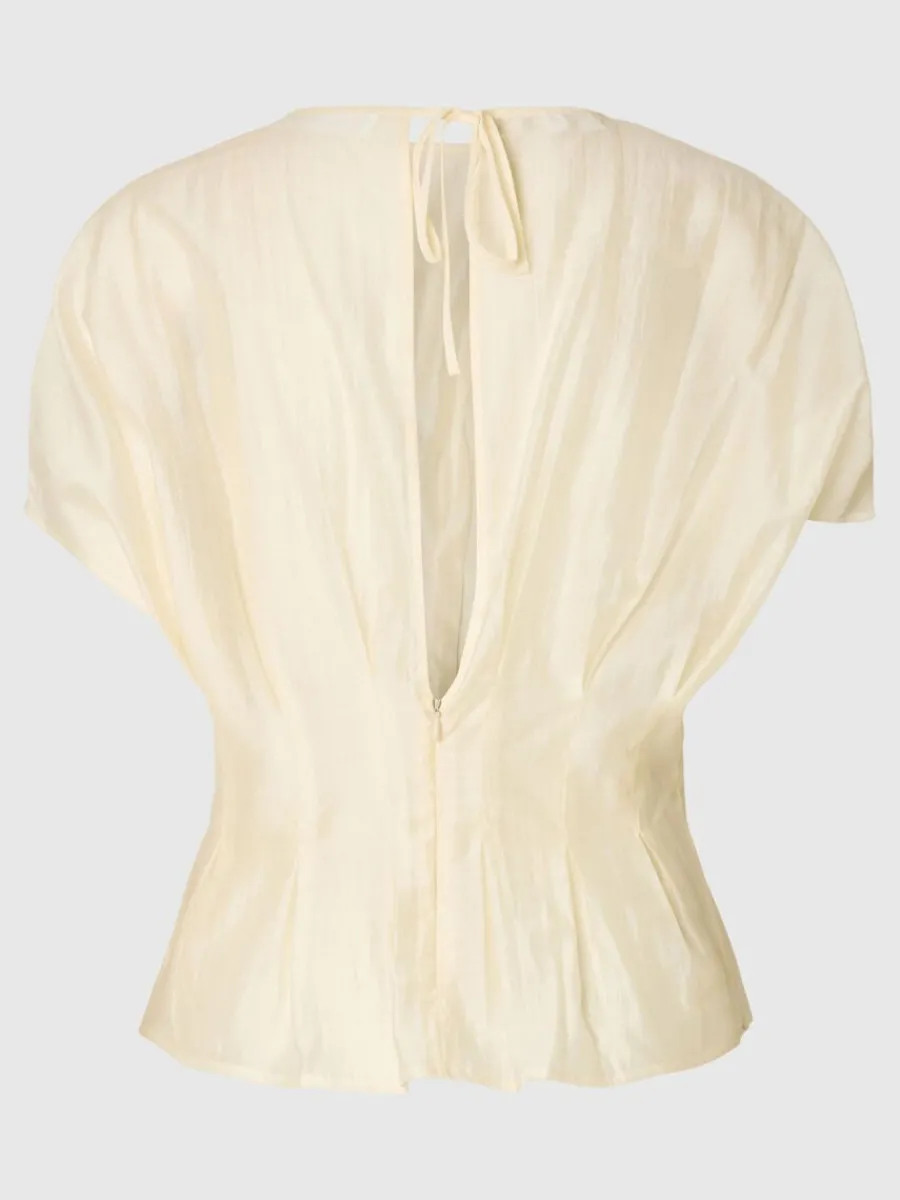 strukturerad_kortrmad_top_6-1.webp SELECTED STRUKTURERAD KORTÄRMAD TOPP Beige Clearance