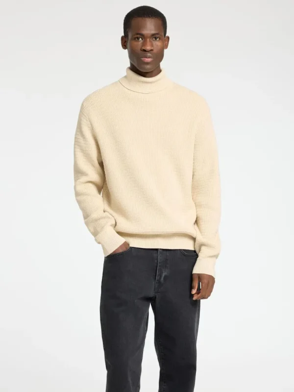 SELECTED STRUKTURERAD POLOTRÖJA Beige Clearance