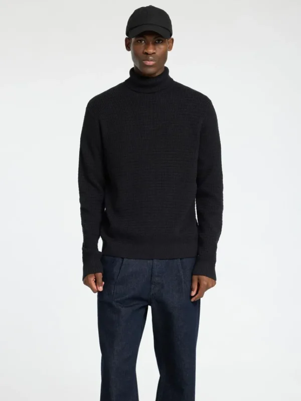 SELECTED STRUKTURERAD POLOTRÖJA Black Best Sale