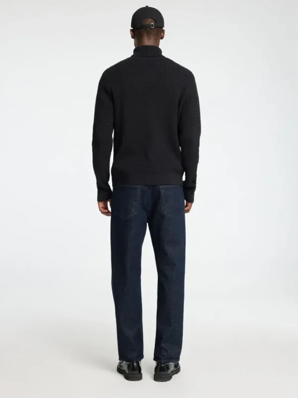 SELECTED STRUKTURERAD POLOTRÖJA Black Best Sale