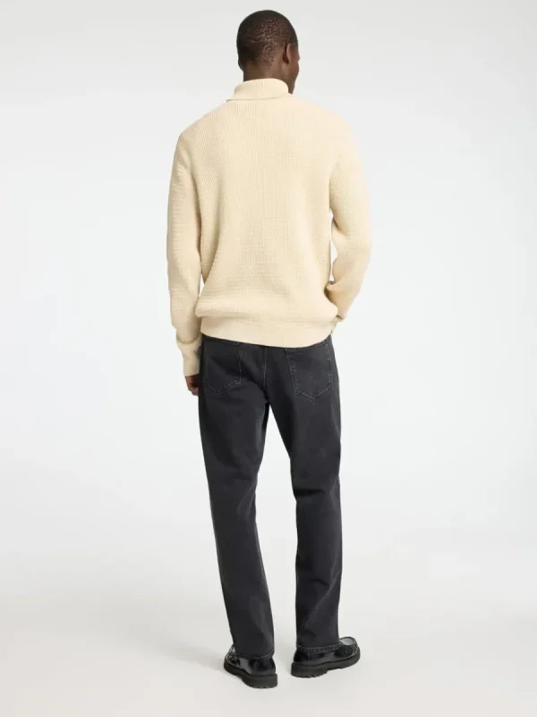 SELECTED STRUKTURERAD POLOTRÖJA Beige Clearance