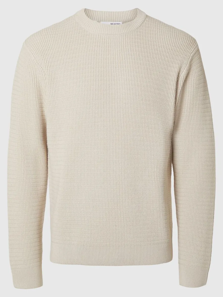 strukturerad_rundringad_t_0-5.webp SELECTED STRUKTURERAD RUNDRINGAD TRÖJA Beige Clearance