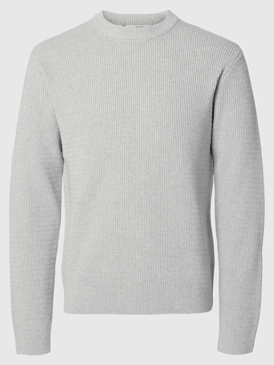 strukturerad_rundringad_t_0.webp SELECTED STRUKTURERAD RUNDRINGAD TRÖJA Grey New