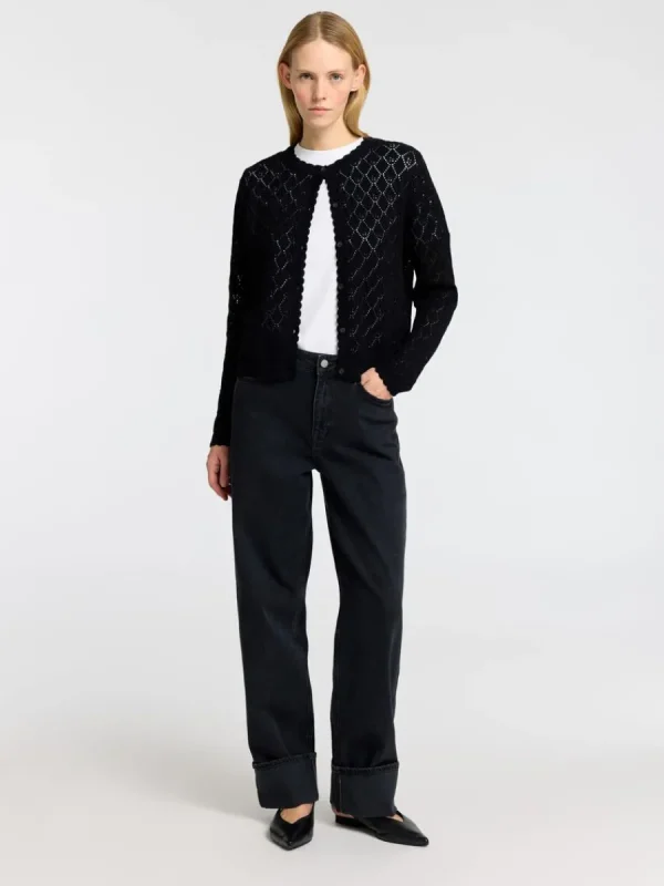 SELECTED STRUKTURERAD STICKAD KOFTA Black Sale