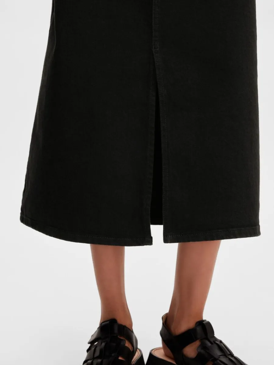 svart_denim_midikjol_4.webp SELECTED SVART DENIM MIDIKJOL Black New