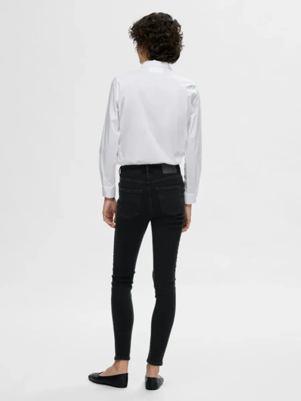 SELECTED SVARTA SKINNY FIT-JEANS Black Shop