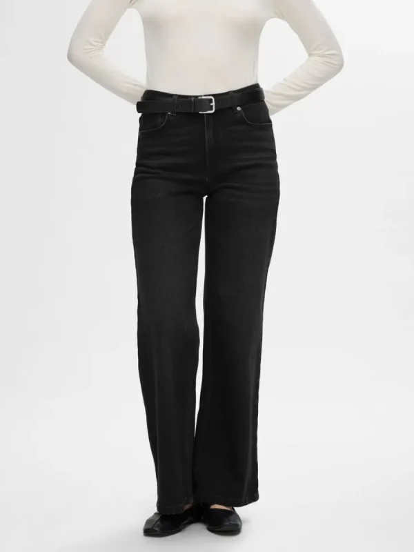 SELECTED SVARTA VIDA JEANS Black Sale