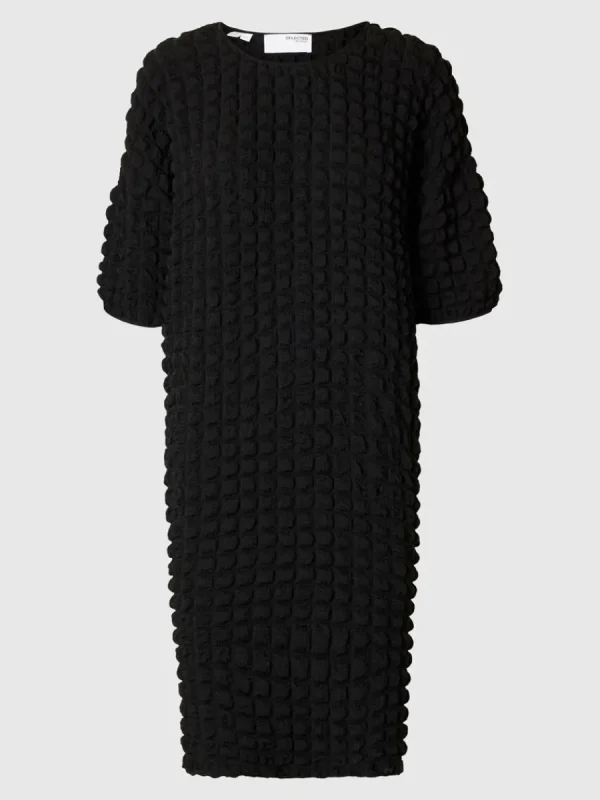 SELECTED TEXTURERAD MIDIKLÄNNING Black Flash Sale