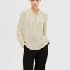 SELECTED TRYCK BLUS Beige Flash Sale