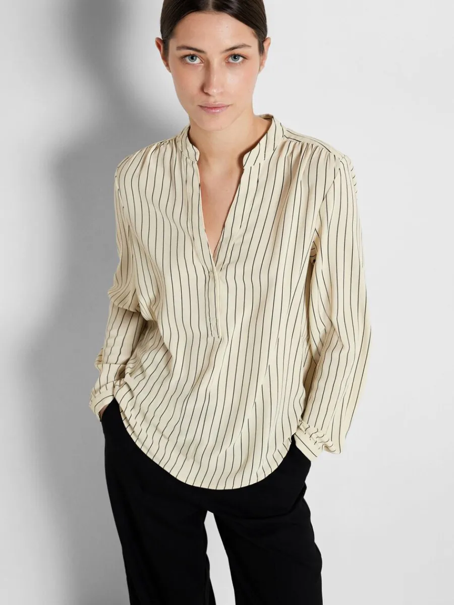 tryck_blus_2.webp SELECTED TRYCK BLUS Beige Flash Sale