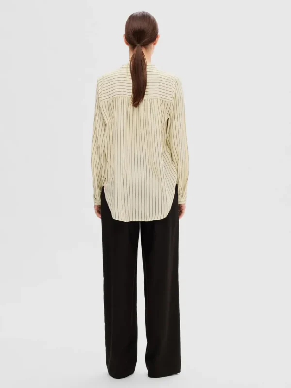 SELECTED TRYCK BLUS Beige Flash Sale