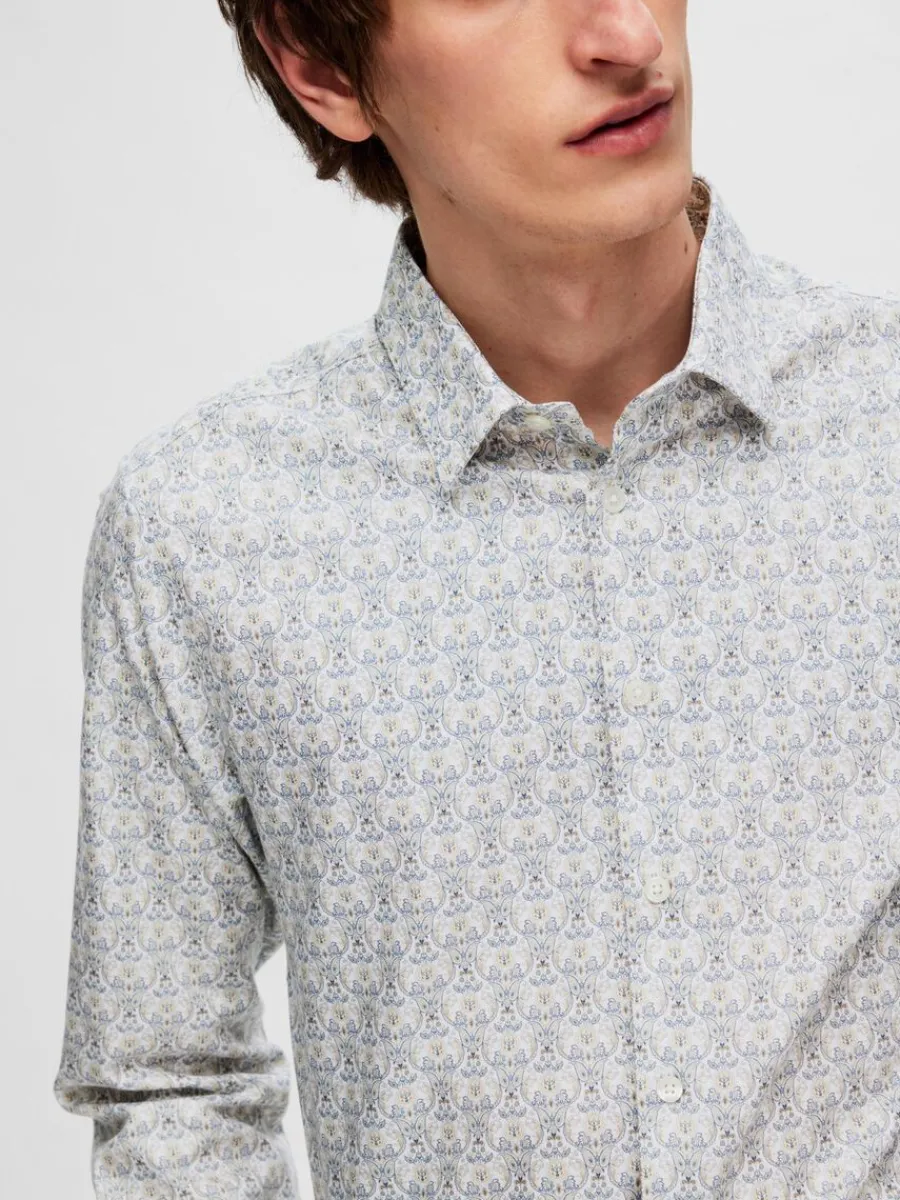 tryckt_slim_fit_skjorta_4.webp SELECTED TRYCKT SLIM FIT SKJORTA Coloured Outlet