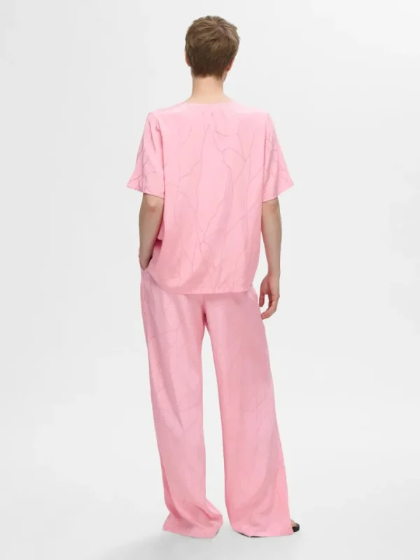 SELECTED TRYCKTA BYXOR MED VIDA BEN Pink Online