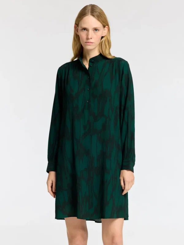 SELECTED TRYCKTA KORT KLÄNNING Green Store