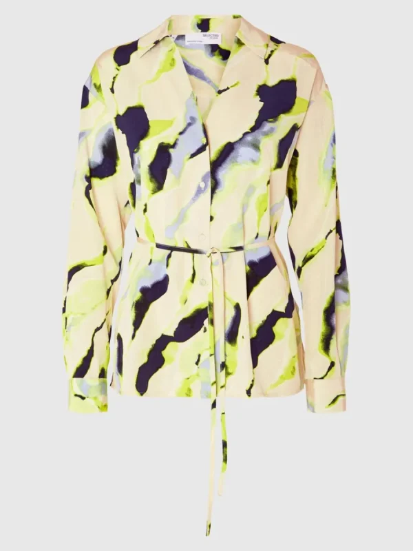 SELECTED TRYCKTA SKJORTA Coloured Cheap