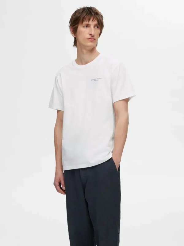 SELECTED TRYCKTA T-SHIRT White Online