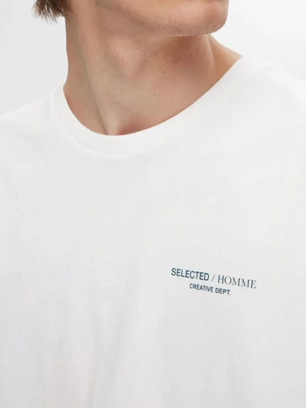 SELECTED TRYCKTA T-SHIRT White Online