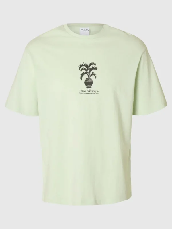 SELECTED TRYCKTA T-SHIRT Green Best Sale