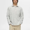 SELECTED TWILL ÖVERSKJORTA Grey Shop