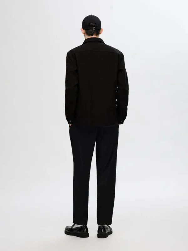 SELECTED TWILL ÖVERSKJORTA Black New