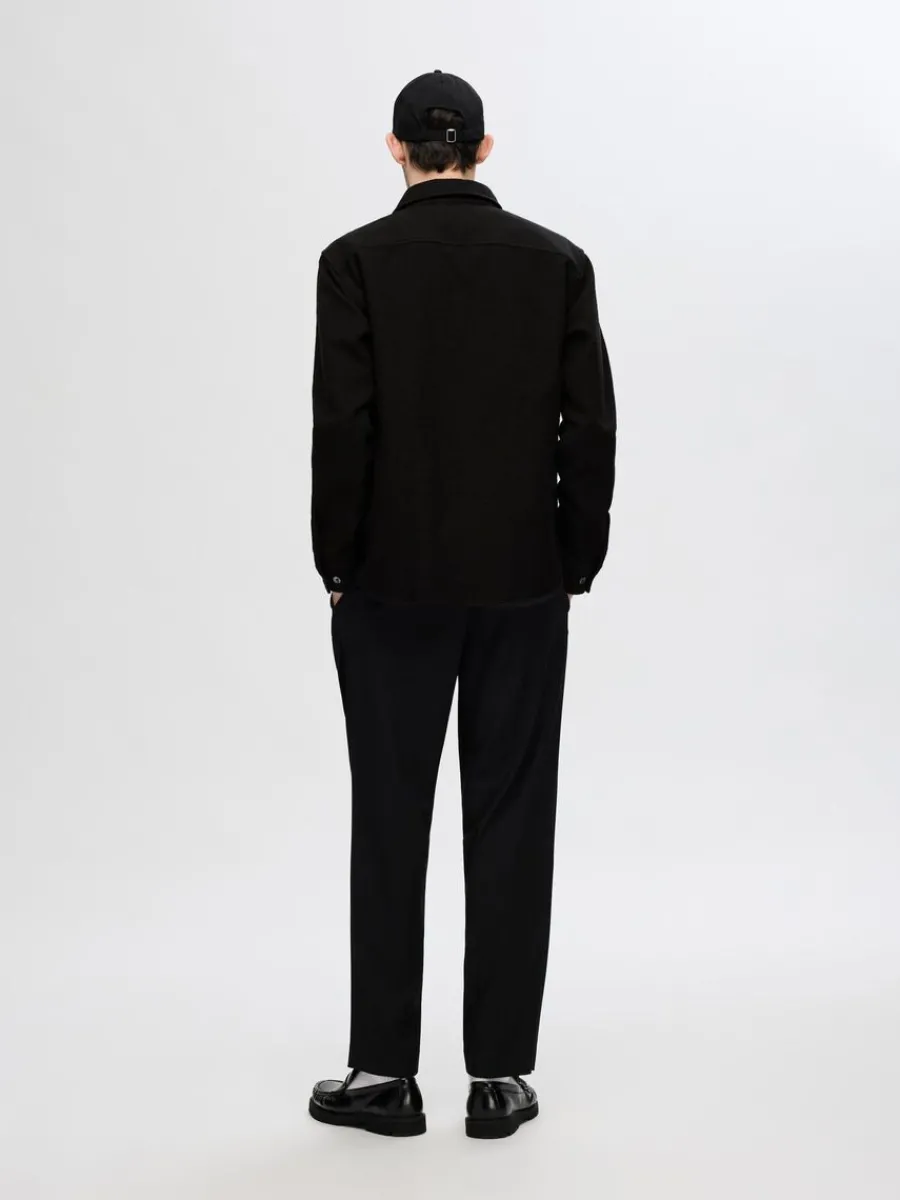 twill_verskjorta_1-2.webp SELECTED TWILL ÖVERSKJORTA Black New