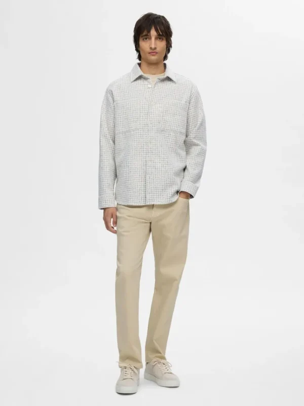 SELECTED TWILL ÖVERSKJORTA Grey Shop