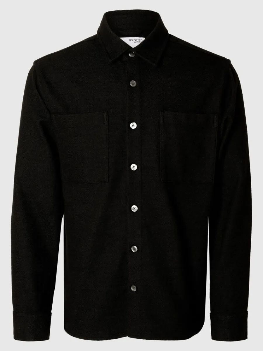 twill_verskjorta_4-2.webp SELECTED TWILL ÖVERSKJORTA Black New