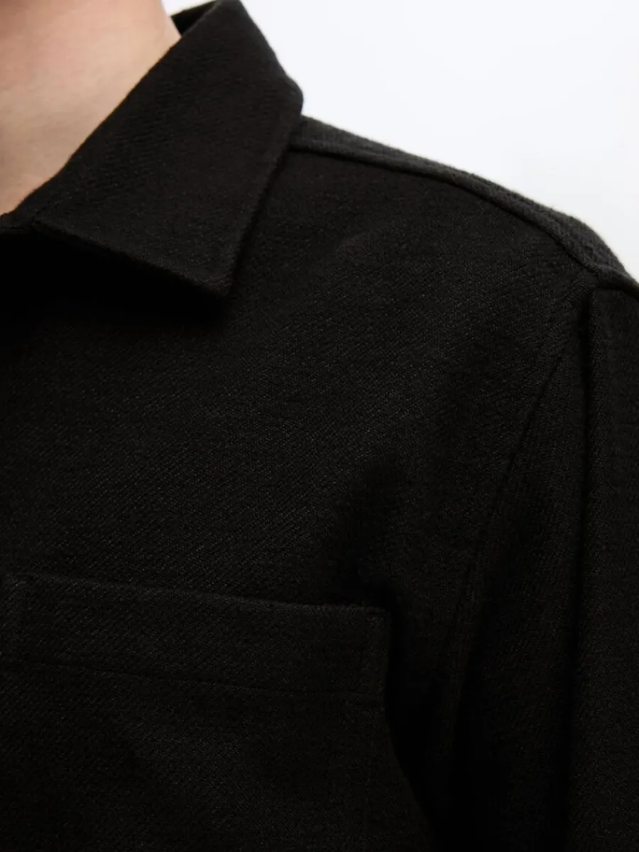 twill_verskjorta_5-2.webp SELECTED TWILL ÖVERSKJORTA Black New