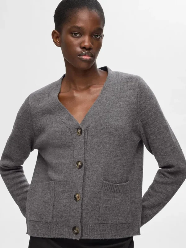SELECTED 100% ULL KOFTA Grey Fashion