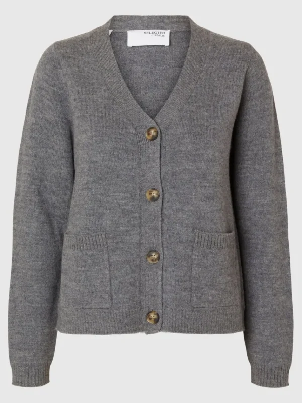 SELECTED 100% ULL KOFTA Grey Fashion