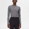 SELECTED 100% ULL LÅNGÄRMAD TOPP Grey New