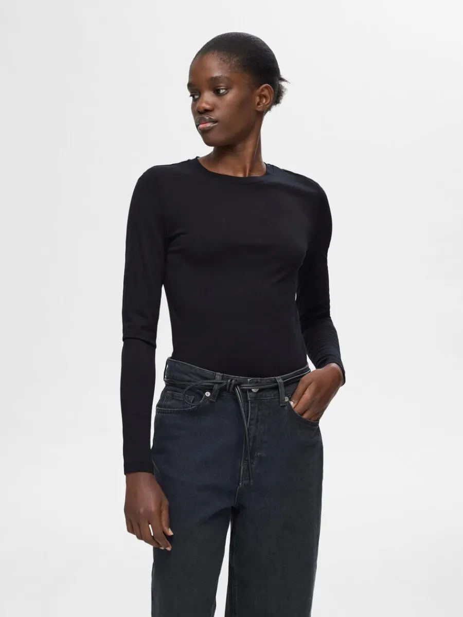 ull_lngrmad_topp_0.webp SELECTED 100% ULL LÅNGÄRMAD TOPP Black Cheap