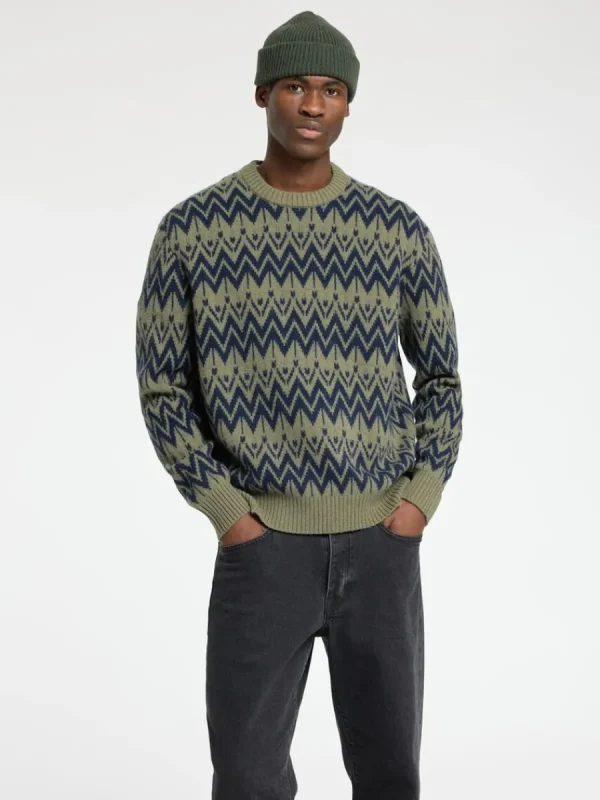 SELECTED 100% ULL RUNDRINGAD TRÖJA Green Fashion