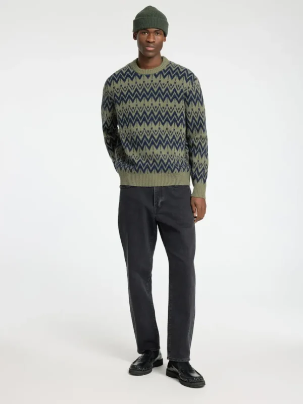 SELECTED 100% ULL RUNDRINGAD TRÖJA Green Fashion