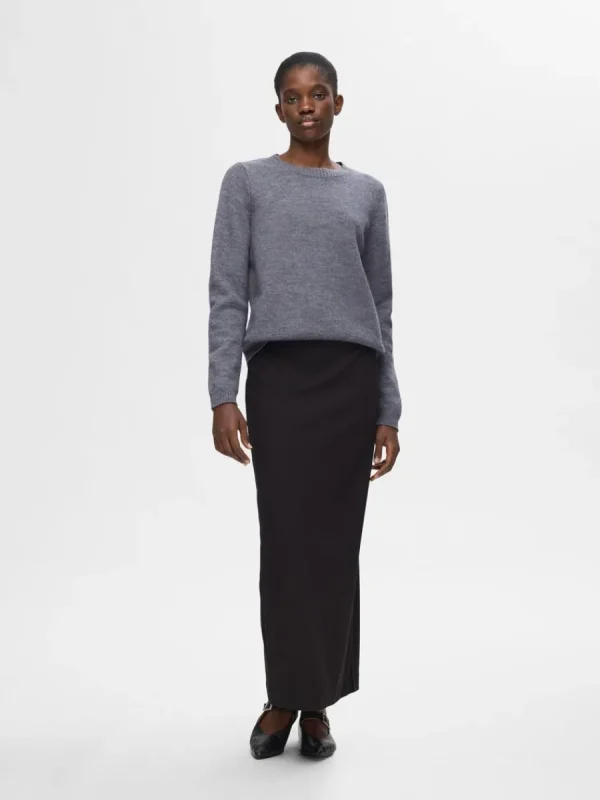 SELECTED 100% ULL TRÖJA Grey Discount