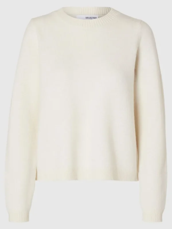 SELECTED 100% ULL TRÖJA Beige Cheap